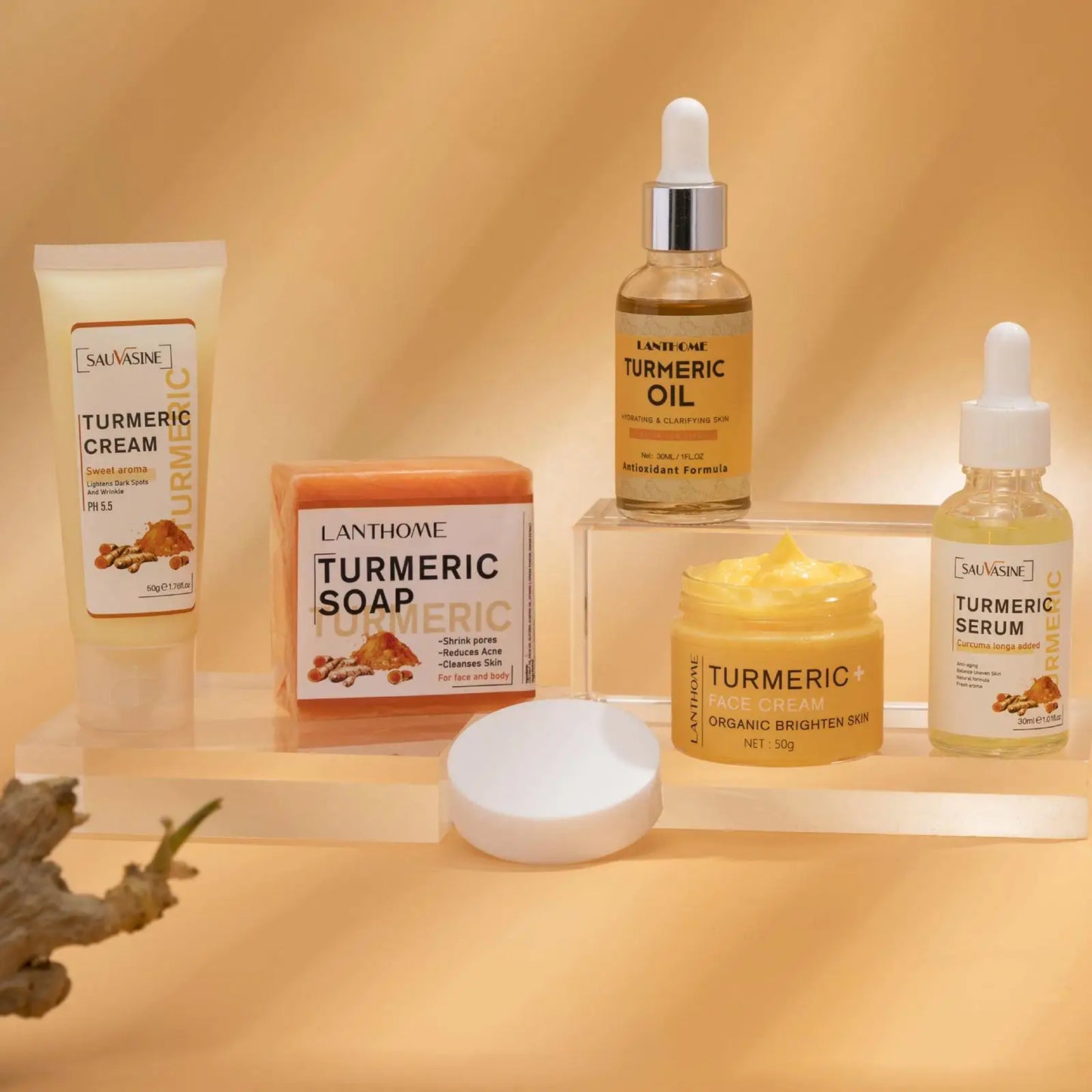 5‑Piece Turmeric Facial Care Set – Cleanse, Treat & Glow