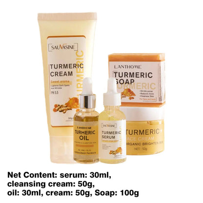 5‑Piece Turmeric Facial Care Set – Cleanse, Treat & Glow