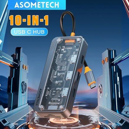 10-in-1 USB-C Docking Hub — 4K HDMI + PD 100W + USB 3.0 Ports for MacBook & Laptop - BANGN CREATIVE SOLUTIONS 