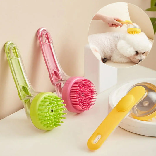 Pet Bath & Grooming Brush with Built-In Soap Dispenser - BANGN CREATIVE SOLUTIONS 