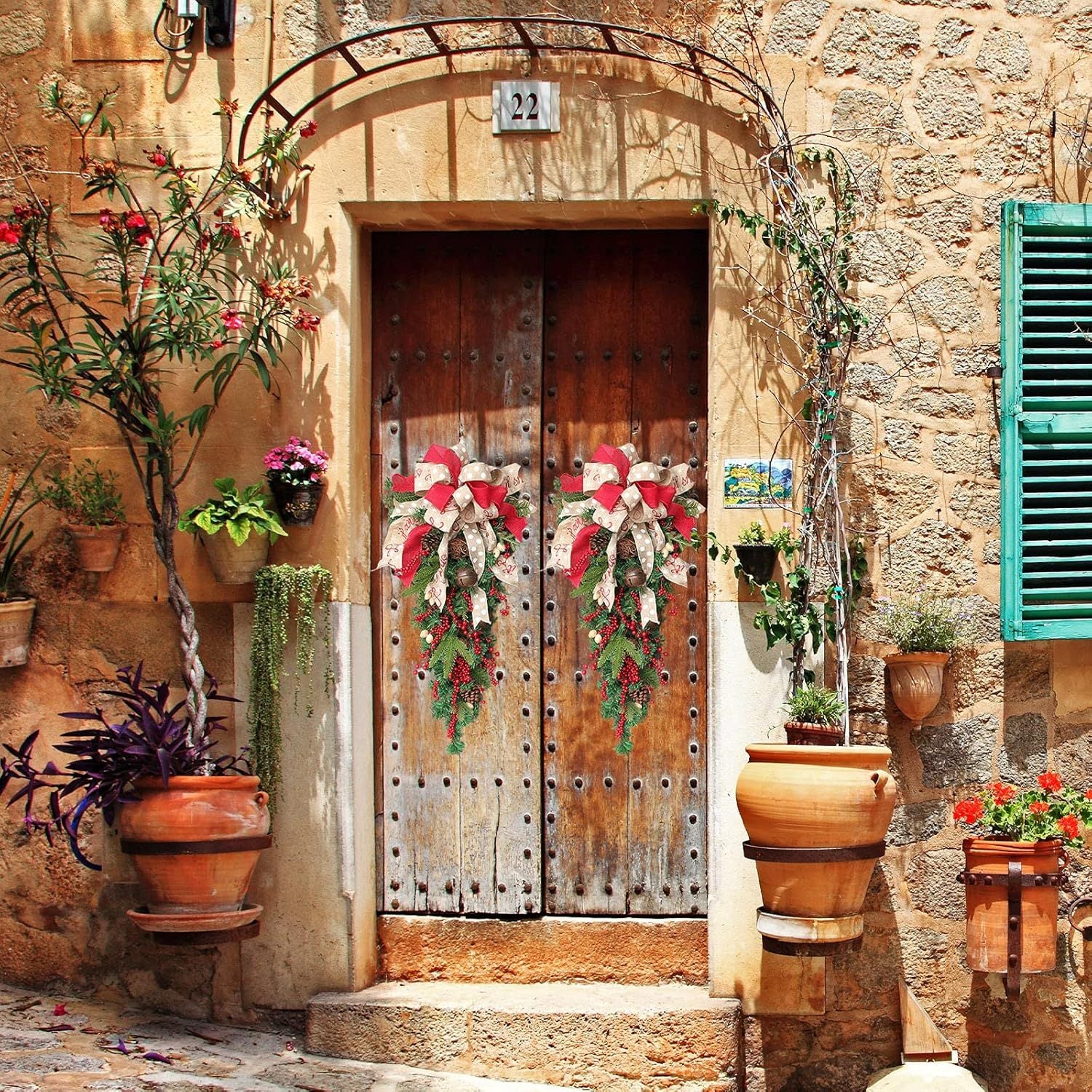 A Christmas Door Hanging Wreath | Holiday Décor & Party Supplies - BANGN CREATIVE SOLUTIONS 