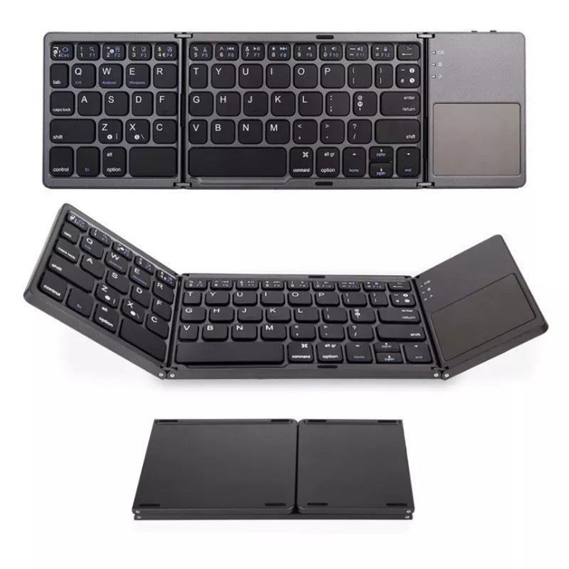 Folding Mini Keyboard Tablet Phone Computer Wireless Foldable Bluetooth Keyboard Multi-Function Button - BANGN CREATIVE SOLUTIONS 